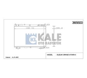 SUZUKI GRAND VITARA SU RADYATÖRÜ (AT) 05/- 2.0 1.9D 450x698x16 KALE