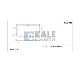 TOYOTA KLİMA RADYATÖRÜ AVENSIS 97-00 CARINA 93-97 KALE