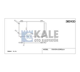 TOYOTA KLİMA RADYATÖRÜ COROLLA 02-07 D4D 608x347x16 KALE