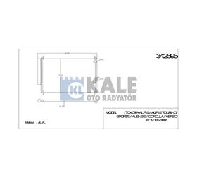 TOYOTA KLİMA RADYATÖRÜ COROLLA 07- AURIS 08- AVENSIS 08- VERSO 09- KALE