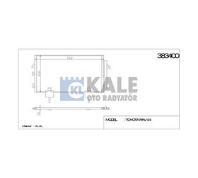 TOYOTA KLİMA RADYATÖRÜ RAV-4 00-06 2.0 BENZİNLİ 745x410x16 KALE