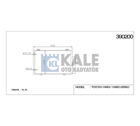 TOYOTA KLİMA RADYATÖRÜ YARIS 99- 1.3I 1.4D 1.5I 520x318x16 KALE