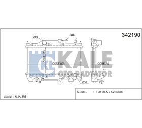 TOYOTA SU RADYATÖRÜ (AT) AVENSIS 97-00 KALE