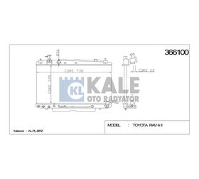 TOYOTA SU RADYATÖRÜ (AT) RAV-4 00-06 2.0 BENZİNLİ 375x738x26 KALE