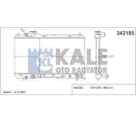TOYOTA SU RADYATÖRÜ (AT) RAV-4 94-00 2.0 BENZİNLİ 22mm KALE