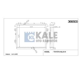TOYOTA SU RADYATÖRÜ (MT) HILUX 06-11 525x648x26 KALE