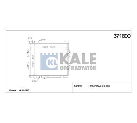 TOYOTA SU RADYATÖRÜ (MT) HILUX 98-05 2.4 450x528x26 KALE