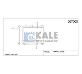 TOYOTA SU RADYATÖRÜ (MT) YARIS 06- 1.0 1.3 BENZİNLİ 350x478x16 KALE