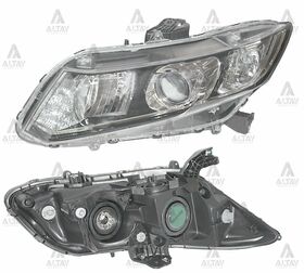 HONDA ÖN FAR CIVIC 12- ELEKTRİKLİ SİYAH SOL DEPO