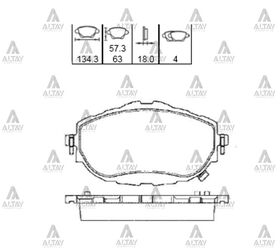 TOYOTA COROLLA FREN BALATASI ÖN 13-15 / AURIS 13-15 / COROLLA 17-19 BLUE PRINT
