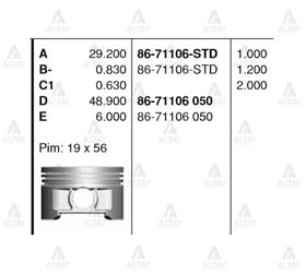 HONDA CIVIC PİSTON SEKMANSIZ 01-06 D16V1 STD GOETZE