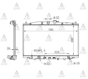 HONDA ACCORD SU RADYATÖRÜ 03-08 2.4cc OTOMATİK (Brazing) MAHER