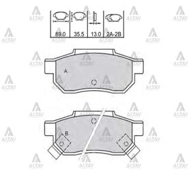 HONDA CIVIC ARKA FREN BALATASI 92-02 DİSK  CRX  INTEGRA  JAZZ 09/-  CITY 10/- MAHER