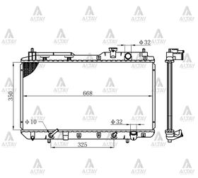 HONDA CRV SU RADYATÖRÜ 97-02 OTOMATİK 16mm (Brazing) MAHER