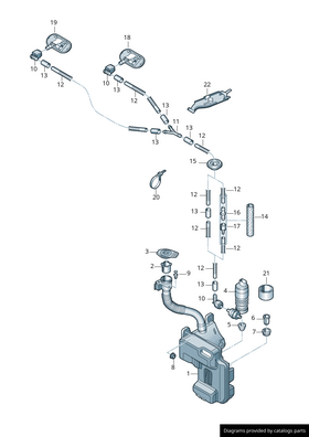 AUDI A3 CAM SİLECEK SU DEPOSU 3 LİTRE 13- IOE-VW 5Q0955453T