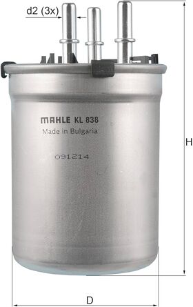 AUDI A1 YAKIT FİLTRESİ 10- MAHLE 6R0127400D